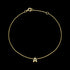 9 CARAT YELLOW GOLD LETTER A INITIAL BRACELET