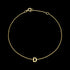 9 CARAT YELLOW GOLD LETTER D INITIAL BRACELET