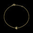 9 CARAT YELLOW GOLD LETTER E INITIAL BRACELET