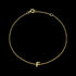9 CARAT YELLOW GOLD LETTER F INITIAL BRACELET