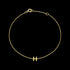 9 CARAT YELLOW GOLD LETTER H INITIAL BRACELET