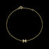9 CARAT YELLOW GOLD LETTER M INITIAL BRACELET