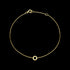 9 CARAT YELLOW GOLD LETTER O INITIAL BRACELET