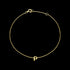 9 CARAT YELLOW GOLD LETTER P INITIAL BRACELET