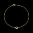 9 CARAT YELLOW GOLD LETTER Q INITIAL BRACELET