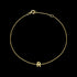 9 CARAT YELLOW GOLD LETTER R INITIAL BRACELET