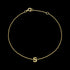 9 CARAT YELLOW GOLD LETTER S INITIAL BRACELET