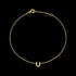9 CARAT YELLOW GOLD LETTER U INITIAL BRACELET