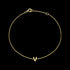 9 CARAT YELLOW GOLD LETTER V INITIAL BRACELET