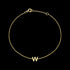 9 CARAT YELLOW GOLD LETTER W INITIAL BRACELET