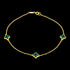 9 Carat Yellow Gold Malachite Flower Petal Bracelet | Australia