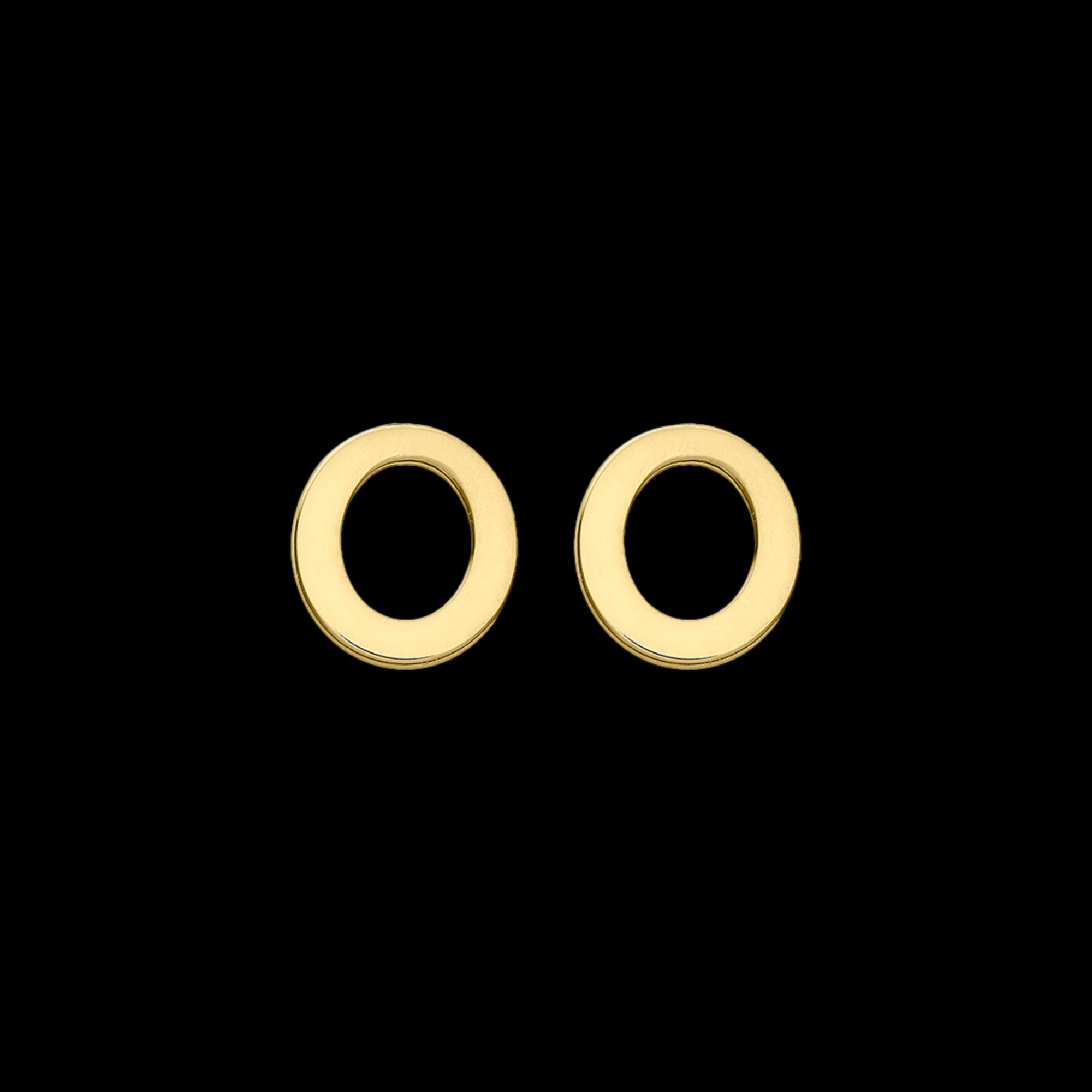 9 Carat Yellow Gold Letter O Initial Earrings | Australia