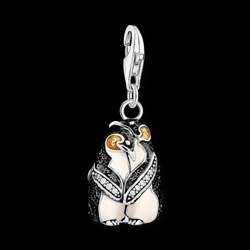 THOMAS SABO PENGUIN CUDDLE CHARM PENDANT