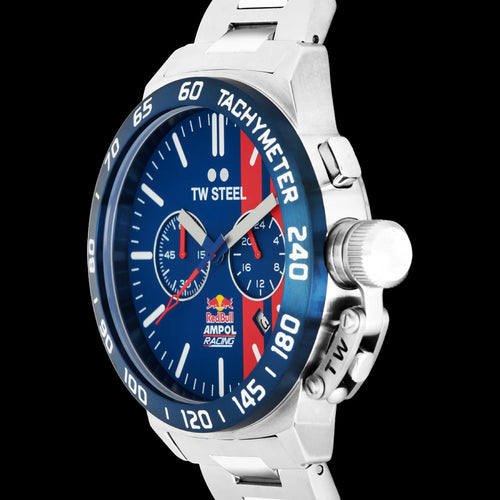 TW STEEL 2023 RED BULL AMPOL RACING STEEL CHRONOGRAPH MEN'S WATCH CS121 - SIDE VIEW