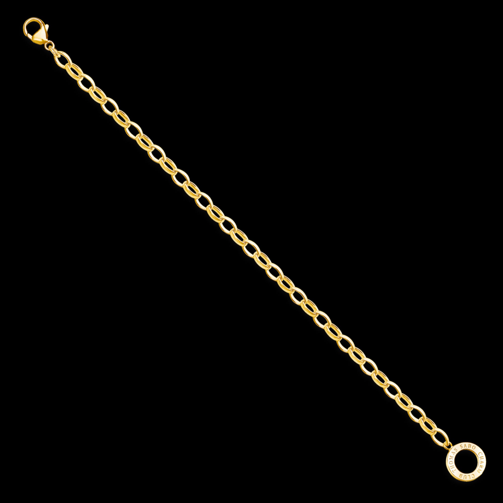 Length View Thomas Sabo Gold Classic Belcher Charm Bracelet