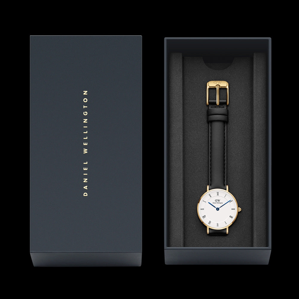 DANIEL WELLINGTON PETITE SHEFFIELD GOLD ROMAN NUMERALS WATCH - PACKAGING