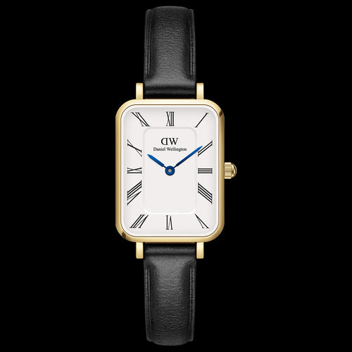 DANIEL WELLINGTON QUADRO ROMAN NUMERALS SHEFFIELD GOLD WHITE DIAL WATCH