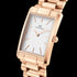 DANIEL WELLINGTON BOUND 3-LINK ROSE GOLD MEN'S WHITE DIAL WATCH - ANGLE VIEW