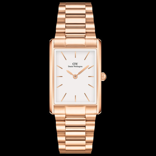 DANIEL WELLINGTON BOUND 3-LINK ROSE GOLD MEN'S WHITE DIAL WATCH