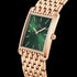 DANIEL WELLINGTON BOUND 9-LINK ROSE GOLD GREEN DIAL WATCH - ANGLE VIEW