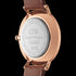DANIEL WELLINGTON CLASSIC LEATHER MULTI-EYE ROSE GOLD AMBER DIAL WATCH - BACK VIEW