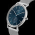 DANIEL WELLINGTON CLASSIC MULTI-EYE SILVER ARCTIC BLUE DIAL WATCH - ANGLE VIEW