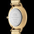 DANIEL WELLINGTON CLASSIC MULTI-EYE GOLD BLACK ONYX DIAL WATCH - BACK VIEW