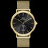 DANIEL WELLINGTON CLASSIC MULTI-EYE GOLD BLACK ONYX DIAL WATCH