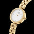 DANIEL WELLINGTON ELAN LUMINE GOLD WHITE DIAL WATCH - ANGLE VIEW
