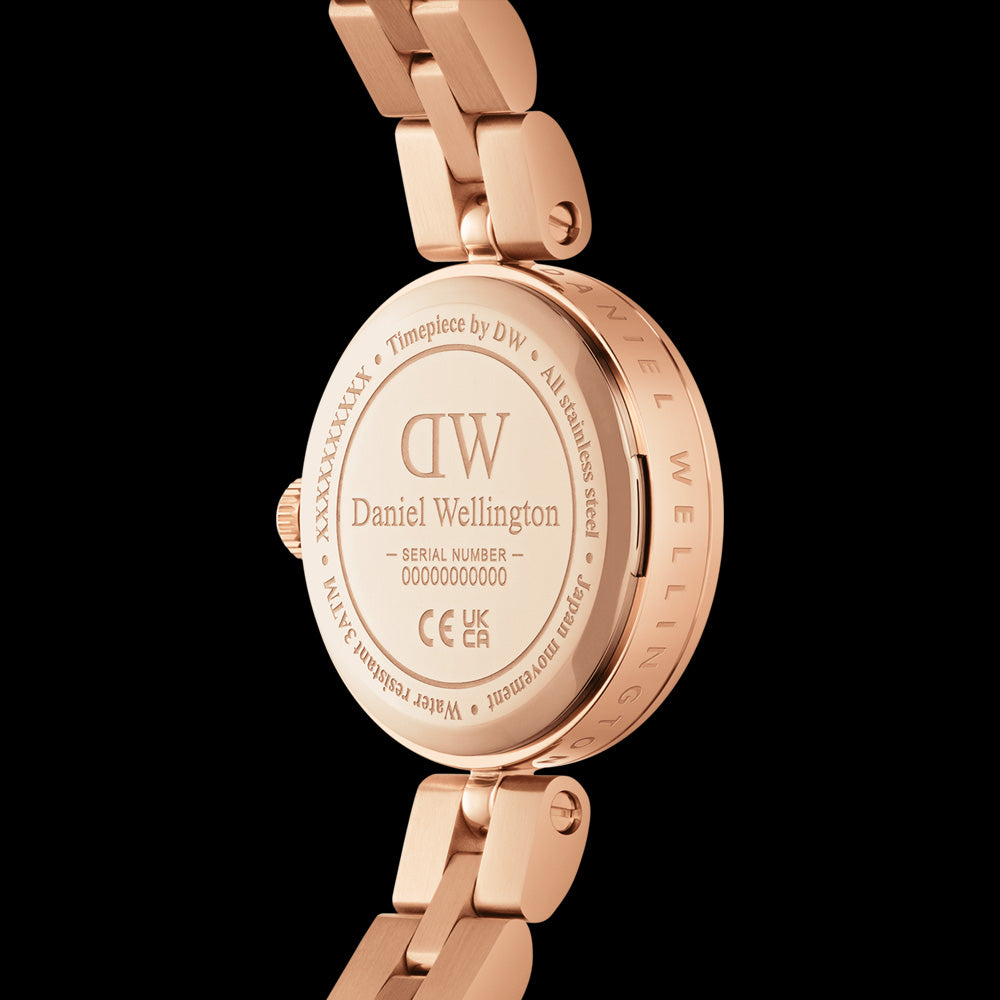 DANIEL WELLINGTON ELAN LUMINE UNI-TONE ROSE GOLD WATCH - BACK VIEW