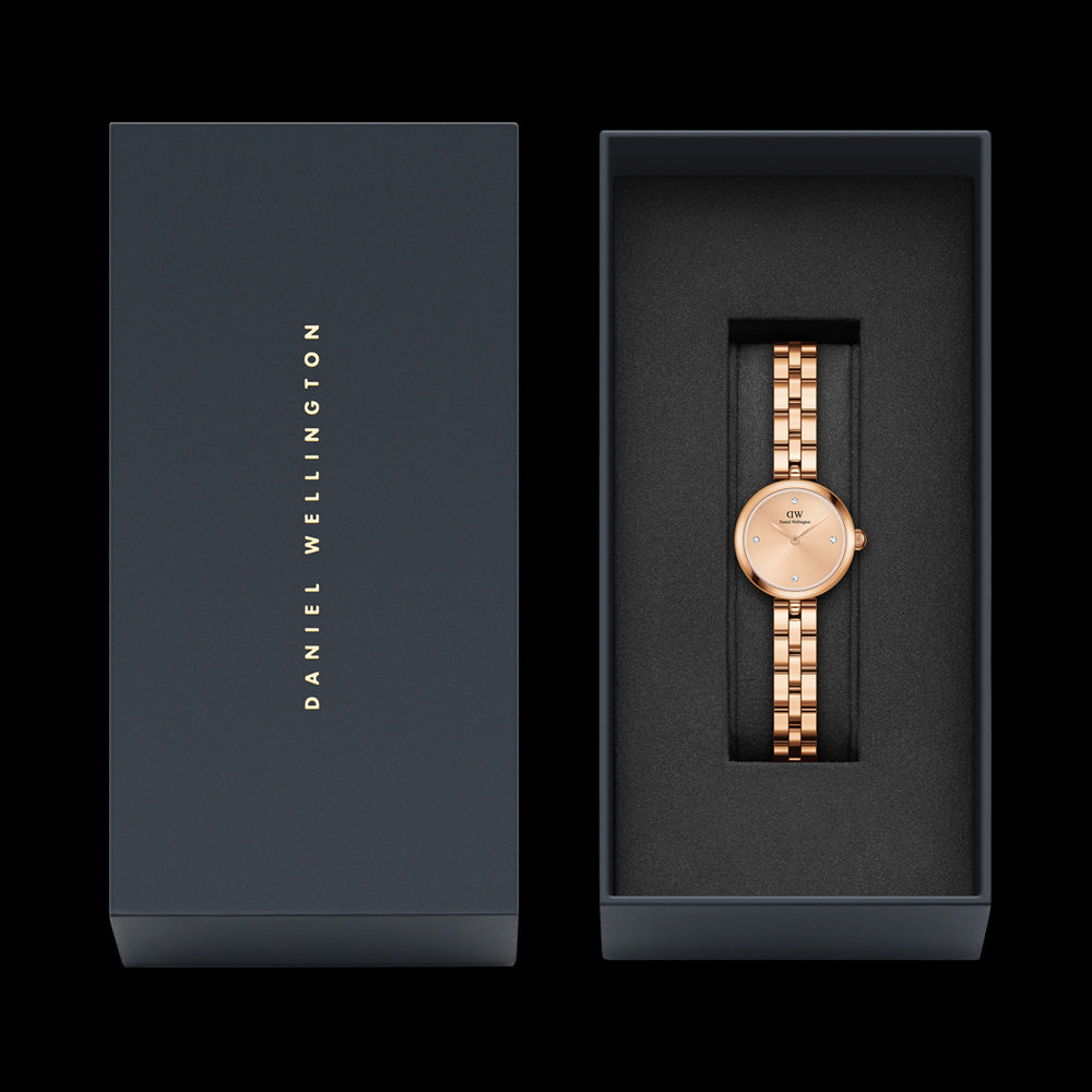 DANIEL WELLINGTON ELAN LUMINE UNI-TONE ROSE GOLD WATCH - PACKAGING