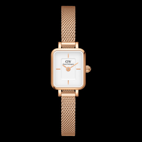 DANIEL WELLINGTON QUADRO MINI ROSE GOLD WHITE DIAL WATCH