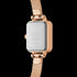 DANIEL WELLINGTON QUADRO MINI BEZEL LUMINE ROSE GOLD WHITE DIAL WATCH - BACK VIEW