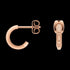 DANIEL WELLINGTON ELAN ROSE GOLD OPEN HOOP EARRINGS - SIDE VIEW