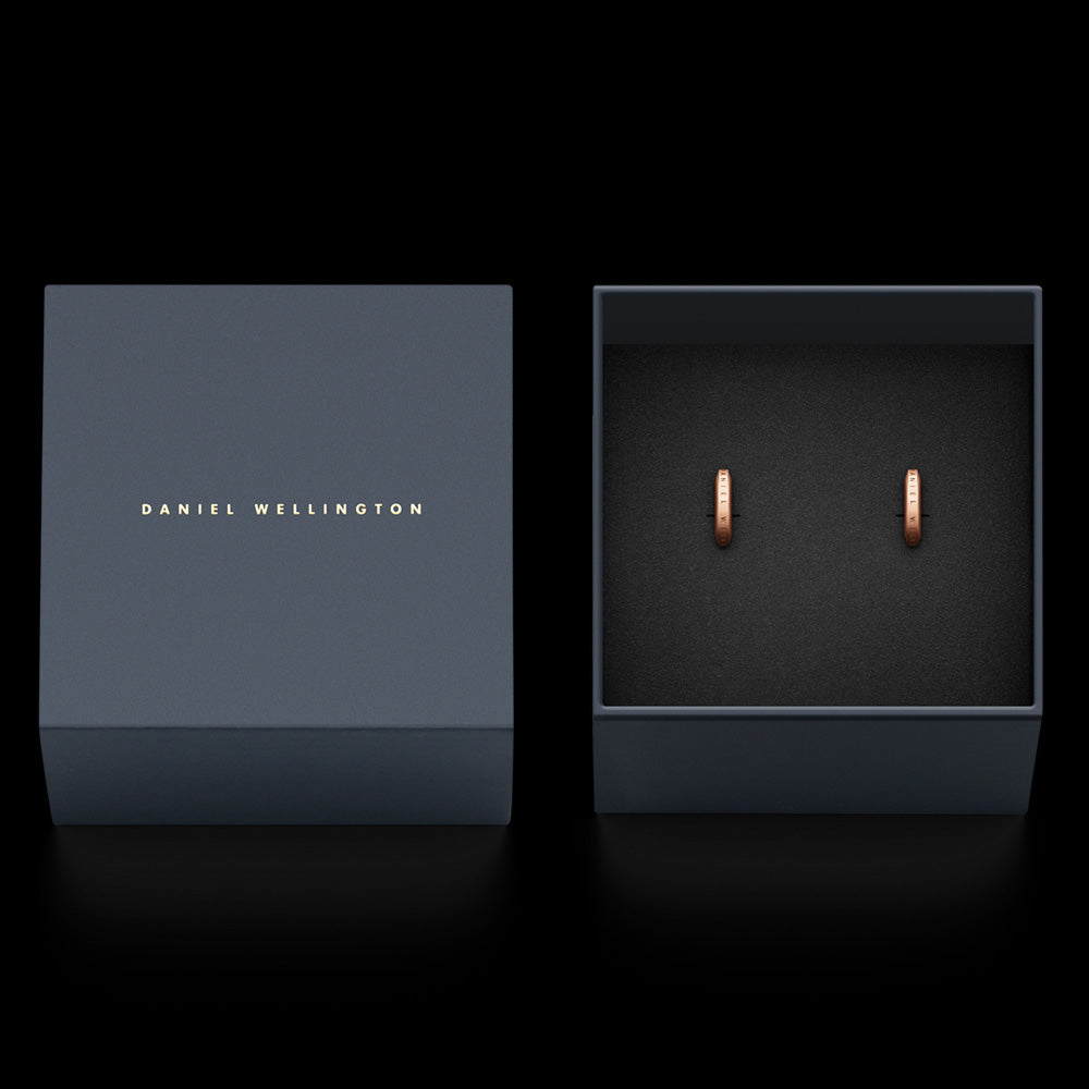 DANIEL WELLINGTON ELAN ROSE GOLD OPEN HOOP EARRINGS - PACKAGING