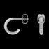 DANIEL WELLINGTON ELAN SILVER OPEN HOOP EARRINGS - SIDE VIEW