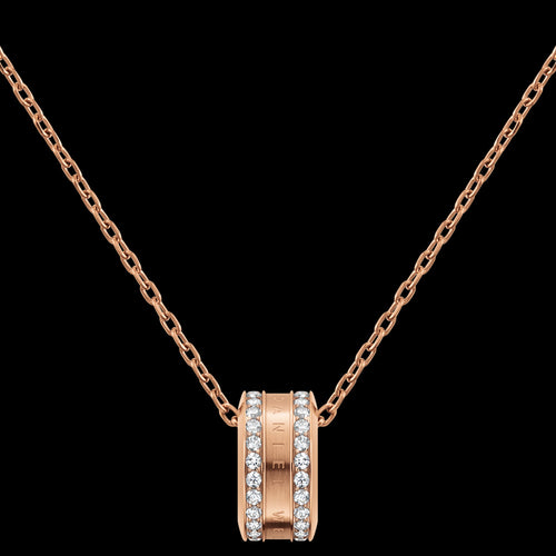 DANIEL WELLINGTON ELAN LUMINE ROSE GOLD CZ NECKLACE