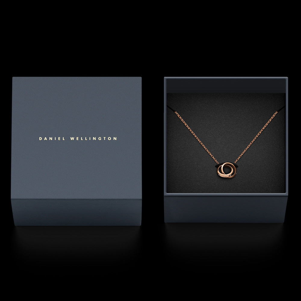 DANIEL WELLINGTON CLASSIC LUMINE UNITY ROSE GOLD CZ NECKLACE