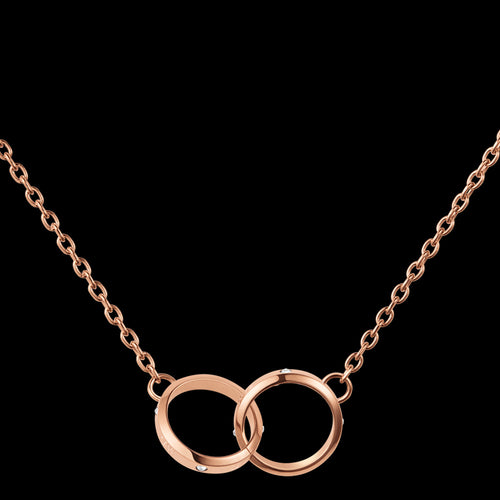 DANIEL WELLINGTON CLASSIC LUMINE UNITY ROSE GOLD CZ NECKLACE