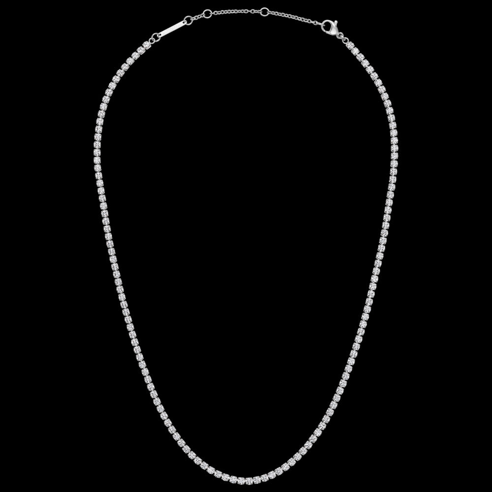 DANIEL WELLINGTON CLASSIC SILVER CZ TENNIS NECKLACE
