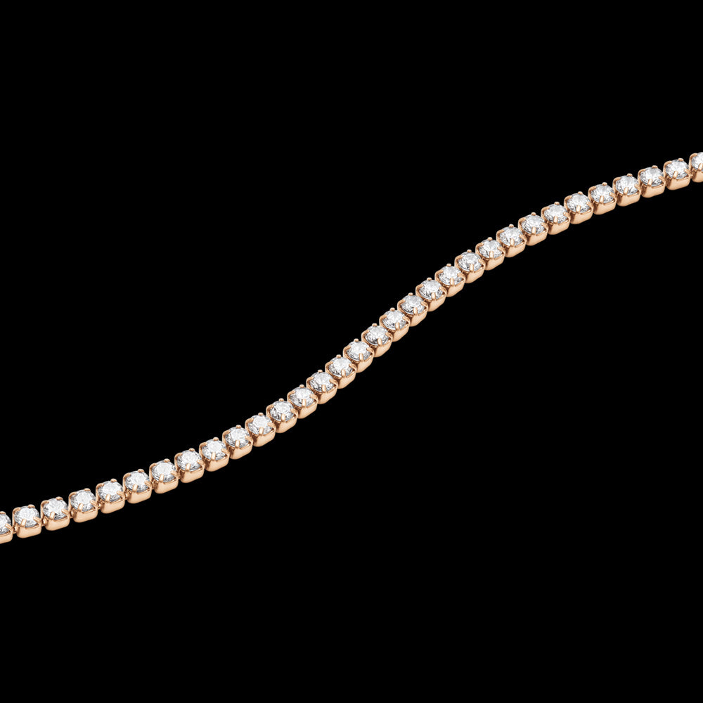 DANIEL WELLINGTON CLASSIC ROSE GOLD CZ TENNIS NECKLACE - CLOSE-UP