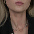 DANIEL WELLINGTON CLASSIC ROSE GOLD CZ TENNIS NECKLACE - MODEL VIEW