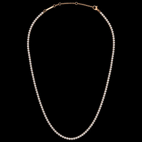 DANIEL WELLINGTON CLASSIC ROSE GOLD CZ TENNIS NECKLACE