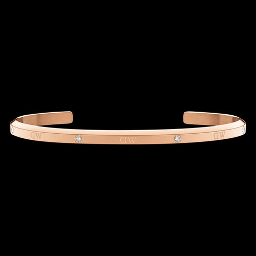 DANIEL WELLINGTON CLASSIC LUMINE ROSE GOLD CZ CUFF BRACELET