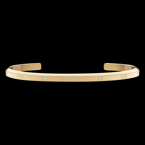 DANIEL WELLINGTON CLASSIC LUMINE GOLD CZ CUFF BRACELET