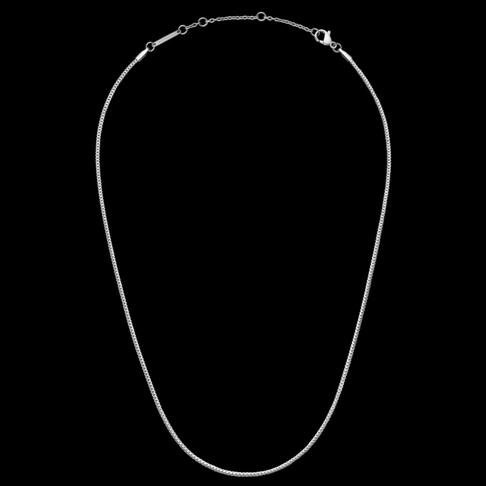 DANIEL WELLINGTON ELAN FLAT CHAIN SILVER NECKLACE - FULL VIEW
