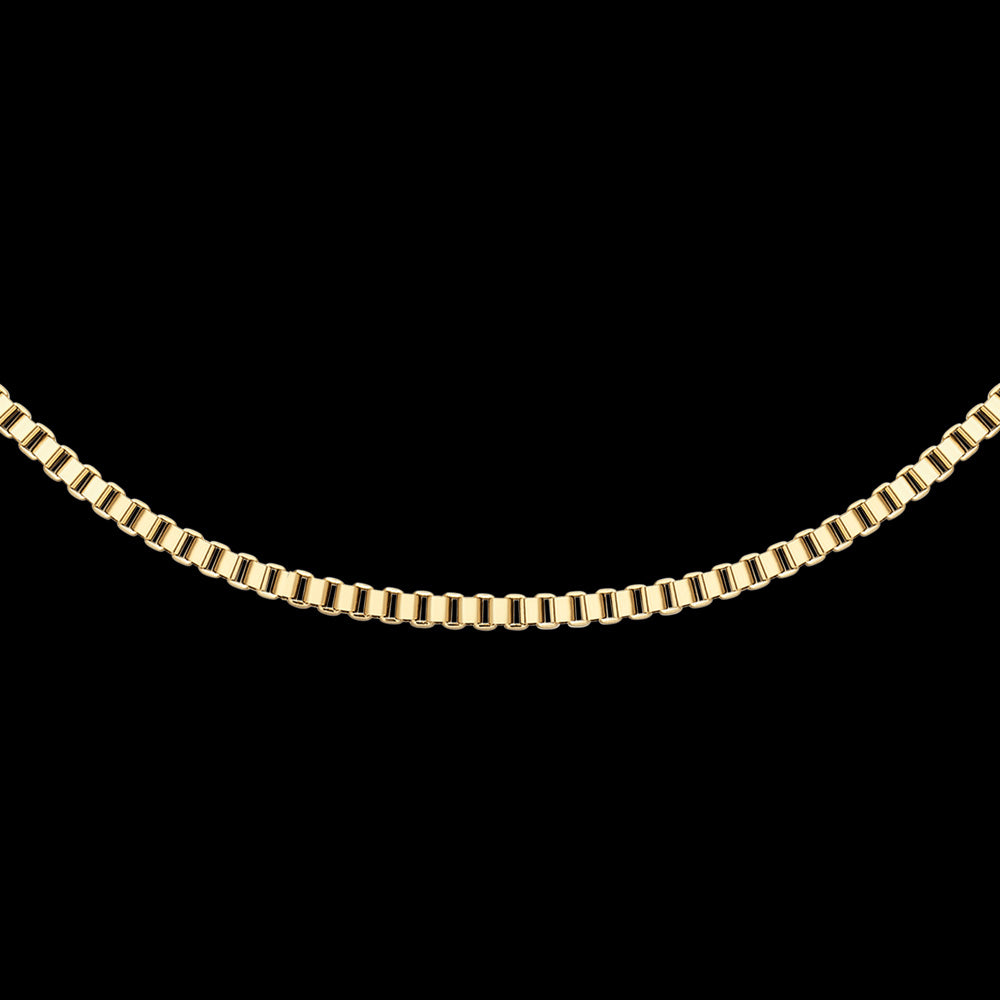 DANIEL WELLINGTON ELAN BOX CHAIN GOLD NECKLACE - CLOSE-UP