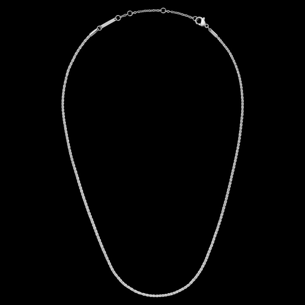 DANIEL WELLINGTON ELAN TWIST CHAIN SILVER NECKLACE - FULL VIEW