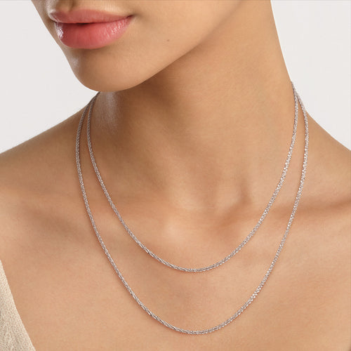 DANIEL WELLINGTON ELAN TWIST CHAIN SILVER NECKLACE