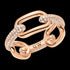 Close Up Daniel Wellington Crystal Link Rose Gold Ring